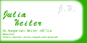 julia weiler business card